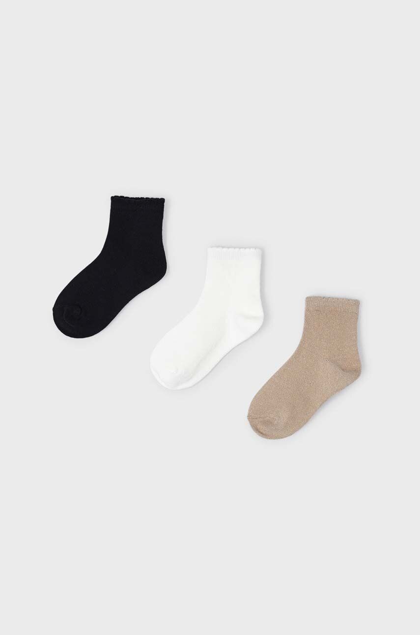 Levně Dětské ponožky Mayoral 3-pack černá barva