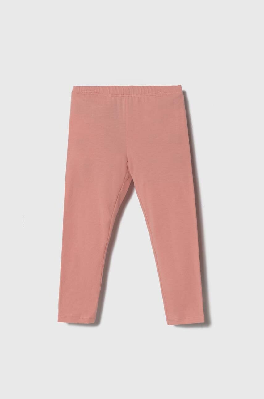 

Детские леггинсы United Colors of Benetton цвет розовый однотонные
