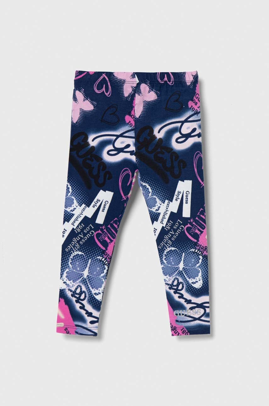 Детские леггинсы Guess цвет фиолетовый с узором Детские леггинсы Guess цвет фиолетовый с узором