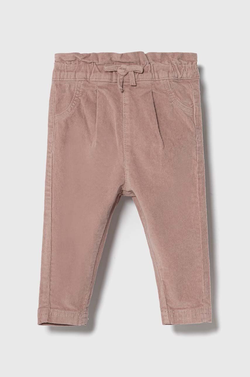 Levně Kojenecké kalhoty zippy růžová barva, hladké