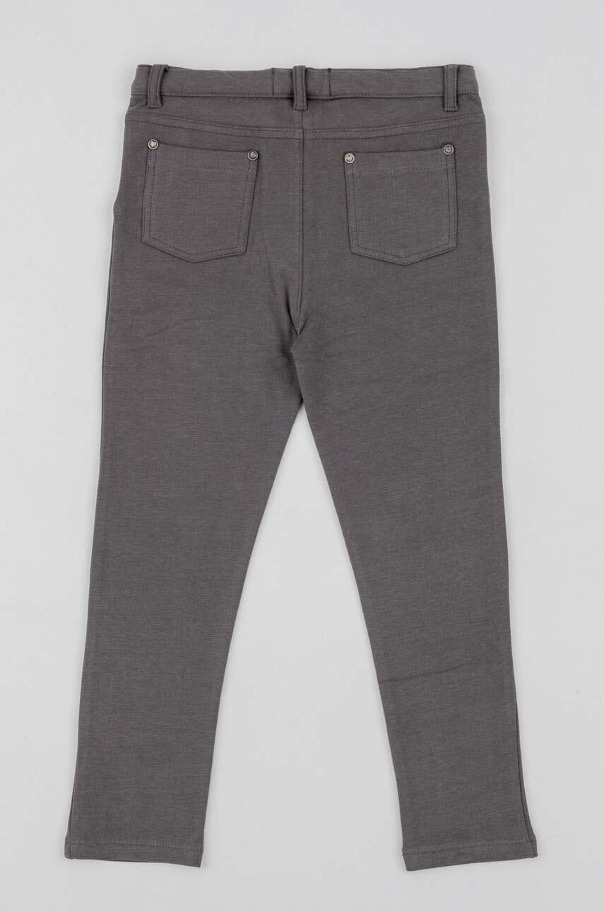 Детские брюки zippy цвет серый однотонные Детские брюки zippy цвет серый однотонные