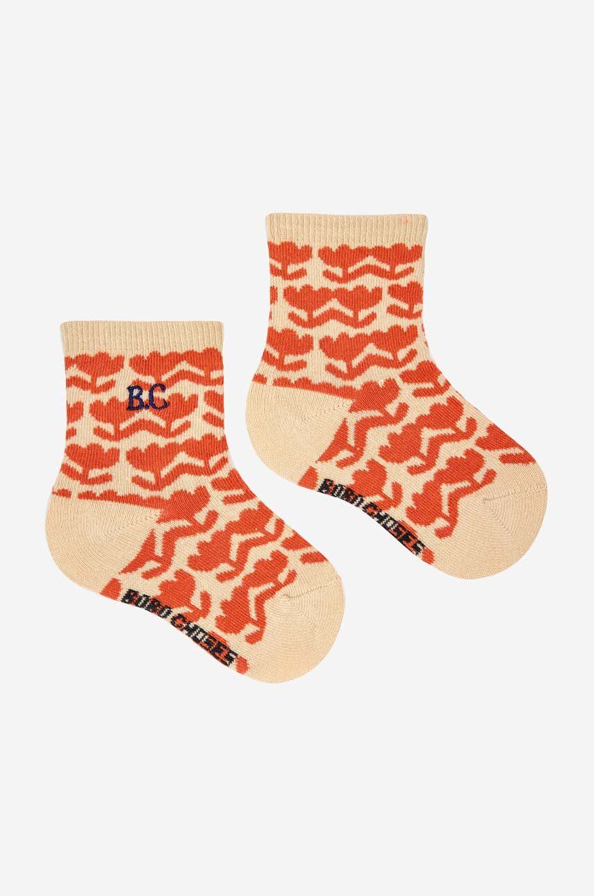 Dětské ponožky Bobo Choses červená barva - červená - 74 % Bavlna