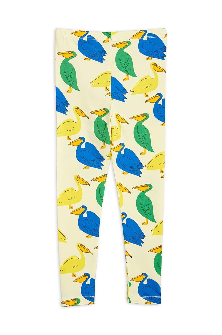 Детские леггинсы Mini Rodini цвет жёлтый с узором