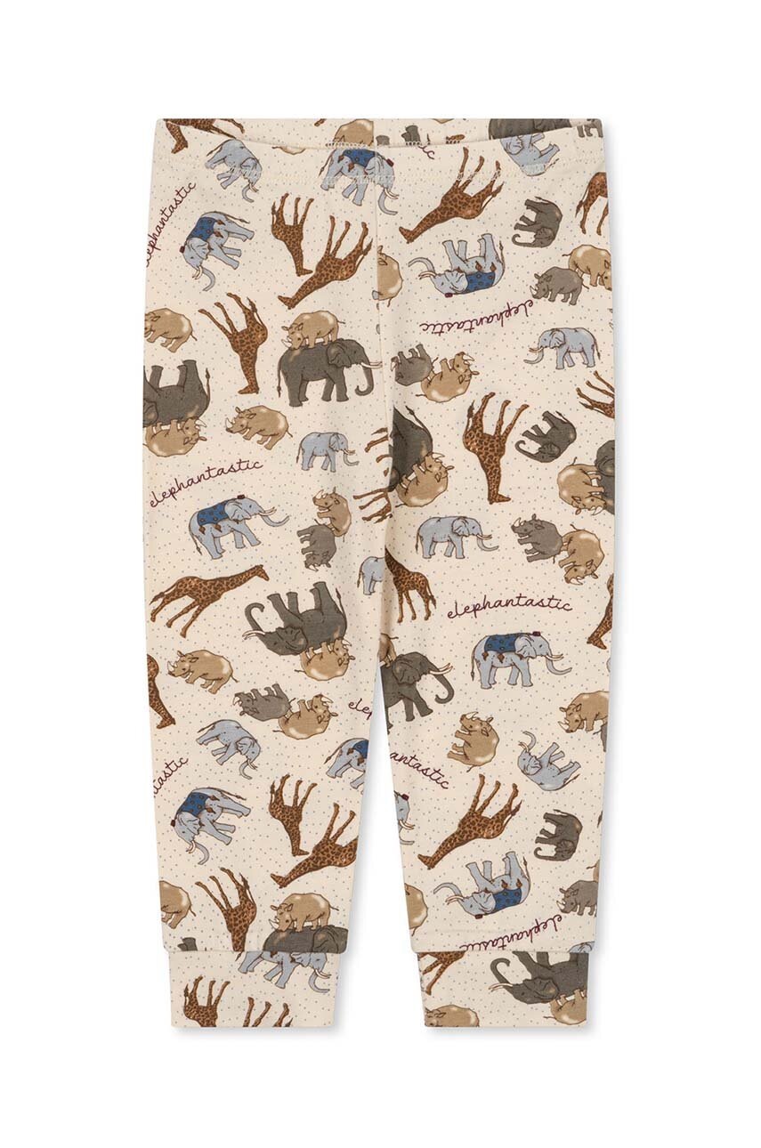 Детские леггинсы Konges Sløjd цвет бежевый с узором Детские леггинсы Konges Sløjd цвет бежевый с узором