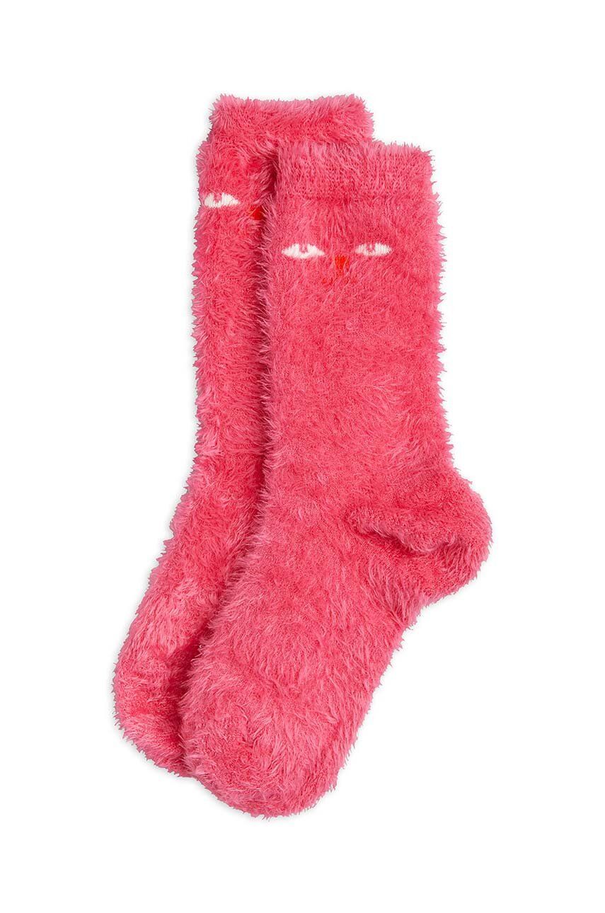 Dětské ponožky Mini Rodini růžová barva - růžová - 98 % Recyklovaný polyester