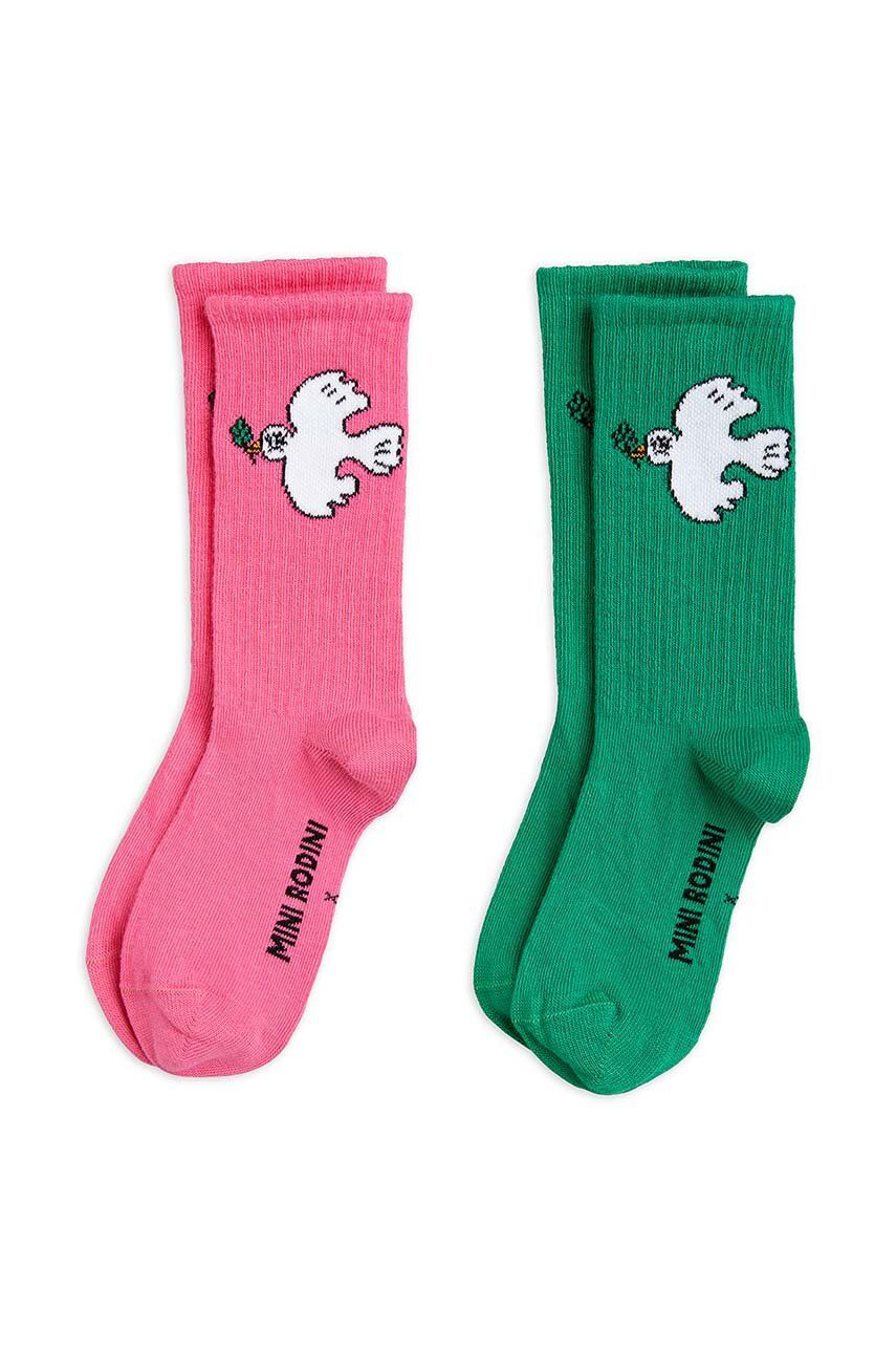 Dětské ponožky Mini Rodini Mini Rodini x Wrangler 2-pack - vícebarevná - 80 % Organická bavlna