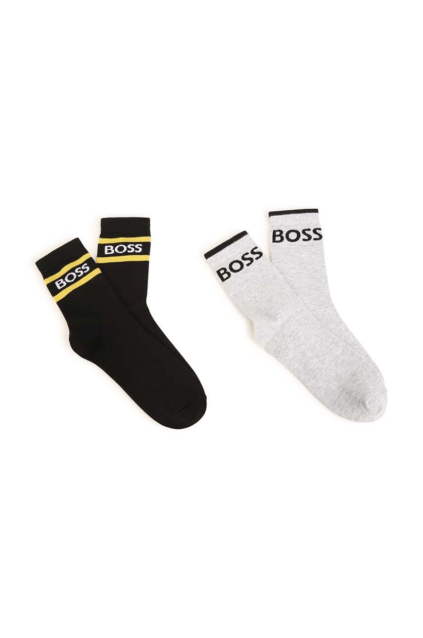 Dětské ponožky BOSS 2-pack černá barva