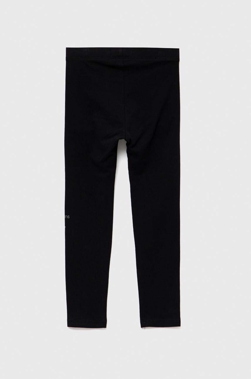 Дитячі легінси Calvin Klein Jeans колір чорний з принтом Дитячі легінси Calvin Klein Jeans колір чорний з принтом