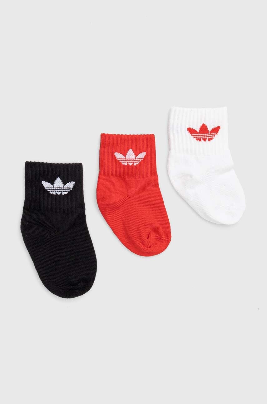 adidas Originals sosete copii 3-pack culoarea alb