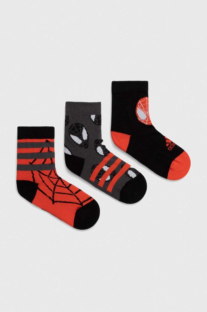 E-shop Dětské ponožky adidas Performance SPIDER-MAN 3-pack červená barva