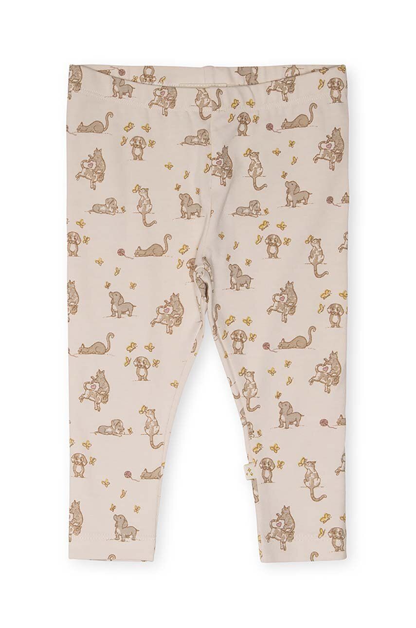 That\'s mine leggins din bumbac pentru bebeluși Elois culoarea bej, modelator