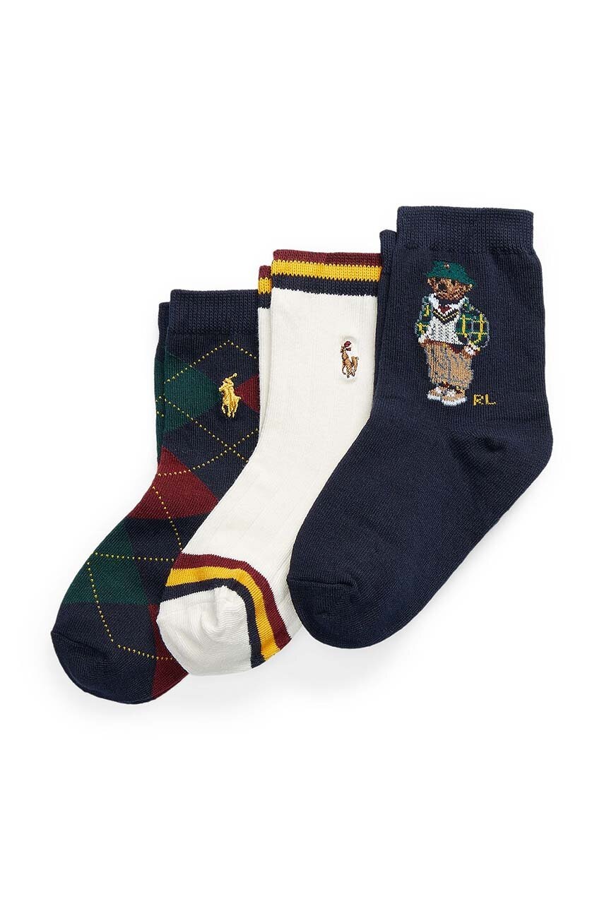

Детские носки Polo Ralph Lauren 3 шт цвет синий