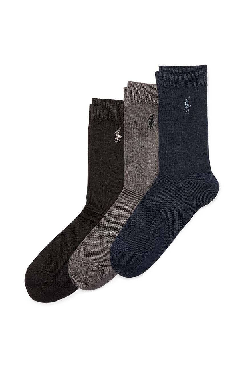 

Дитячі шкарпетки Polo Ralph Lauren 3-pack колір чорний