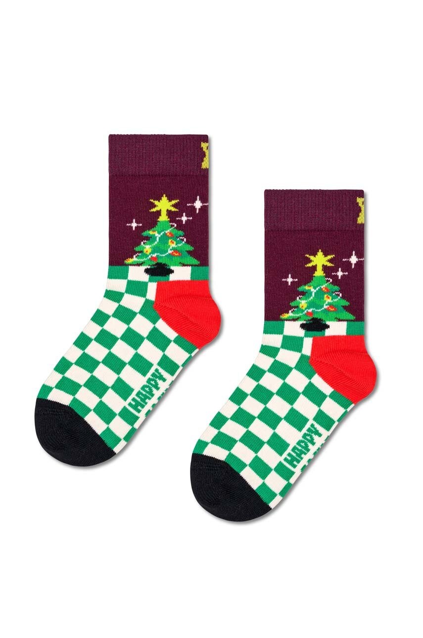 

Дитячі шкарпетки Happy Socks Christmas Tree Sock колір зелений