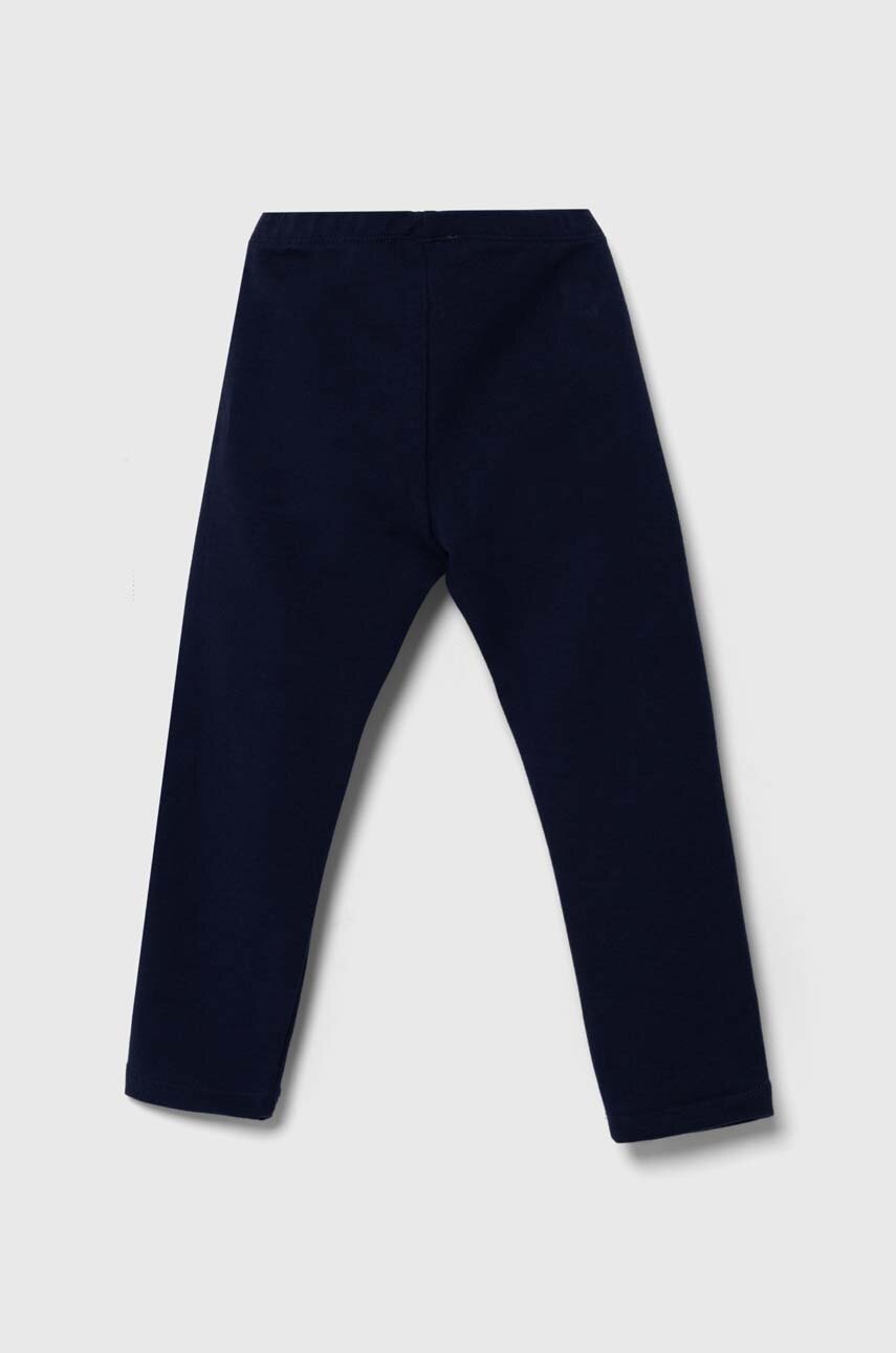 Дитячі легінси United Colors of Benetton колір синій однотонні