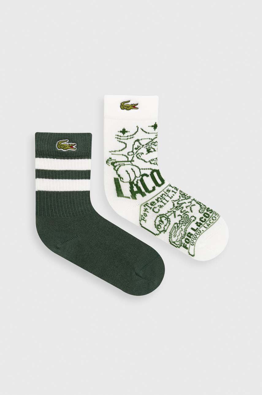 Dětské ponožky Lacoste 2-pack bílá barva - bílá - 67 % Bavlna