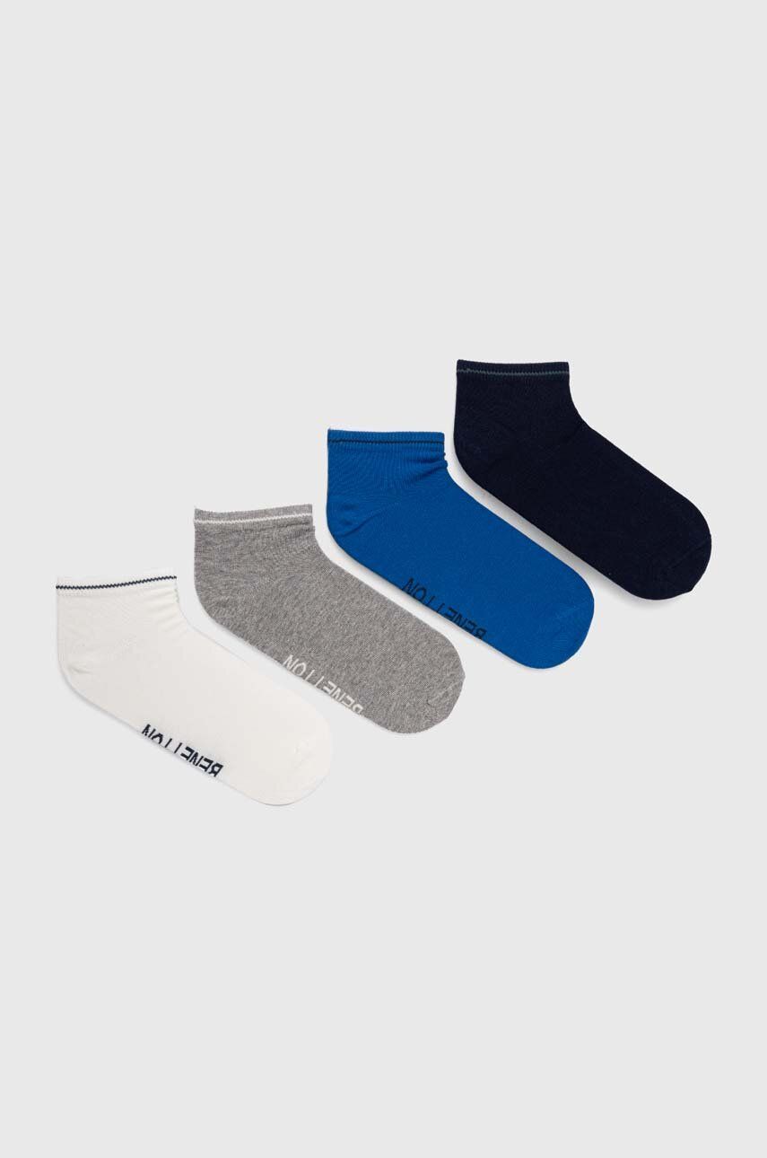 Ponožky United Colors of Benetton 4-pack - modrá -  75 % Bavlna