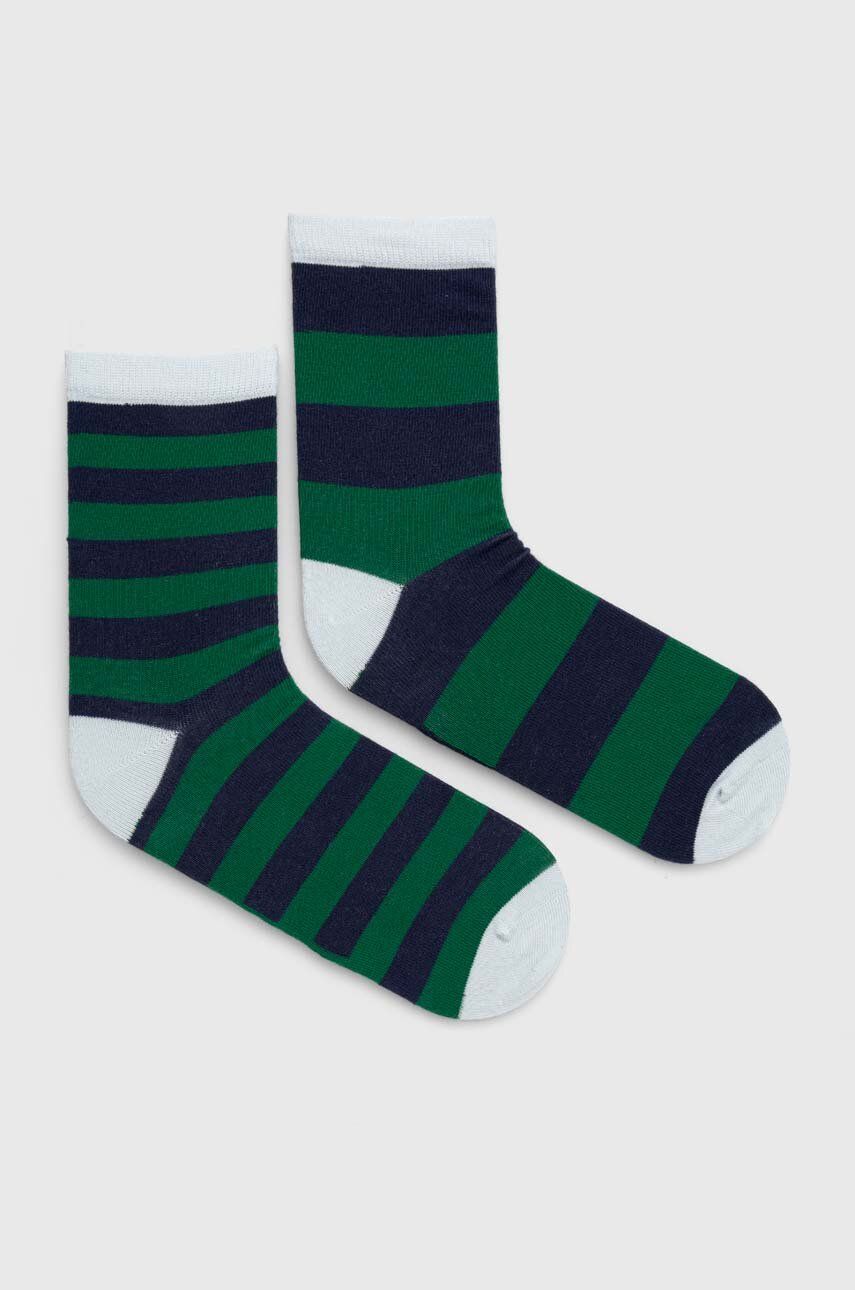 Levně Dětské ponožky United Colors of Benetton zelená barva