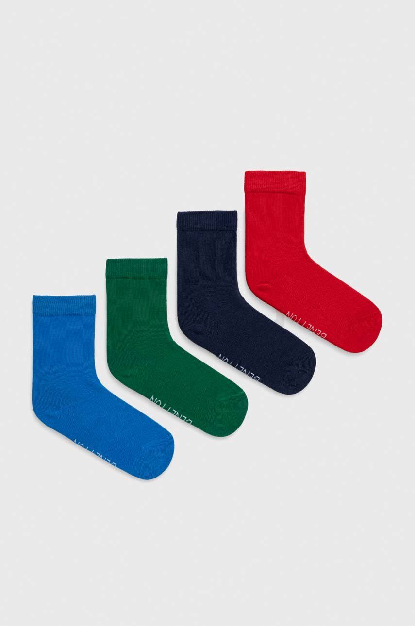 Ponožky United Colors of Benetton 4-pack bílá barva - bílá -  79 % Bavlna