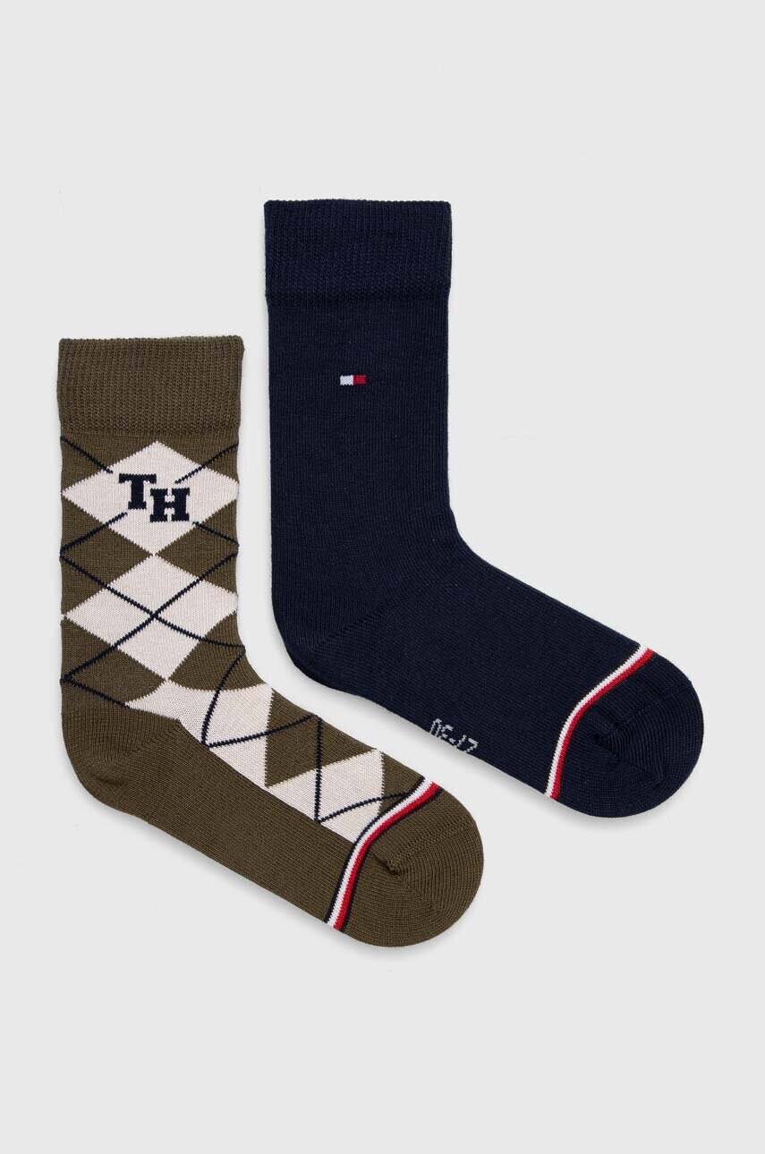 

Дитячі шкарпетки Tommy Hilfiger 2-pack колір зелений