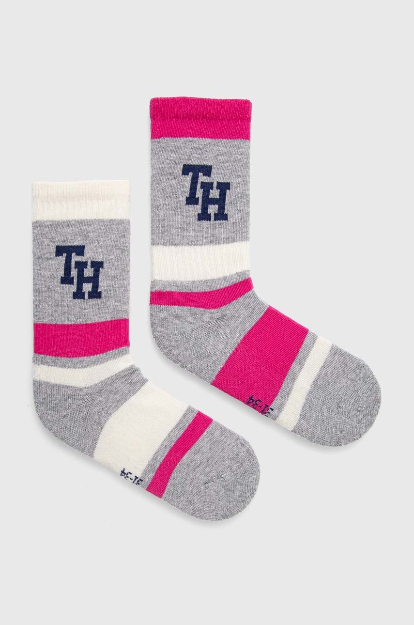 

Дитячі шкарпетки Tommy Hilfiger 2-pack колір сірий