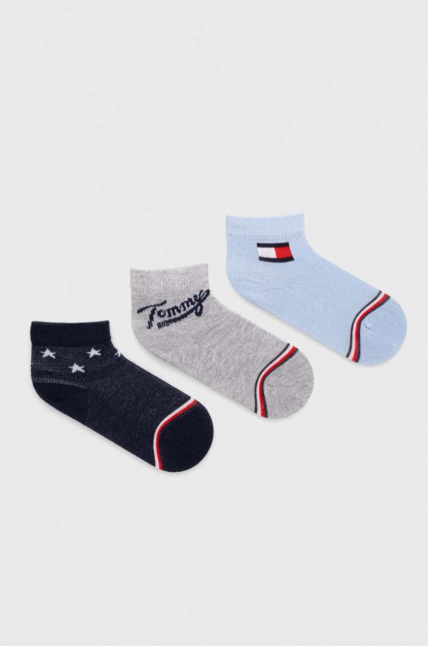 Dětské ponožky Tommy Hilfiger 3-pack - modrá - 63 % Bavlna