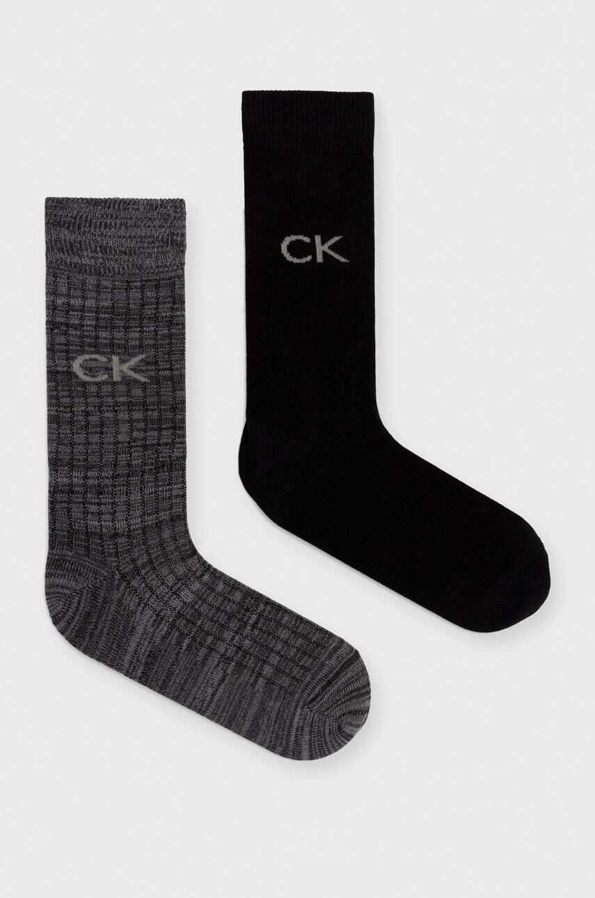 

Чорапи Calvin Klein (2 броя) в черно, Черен