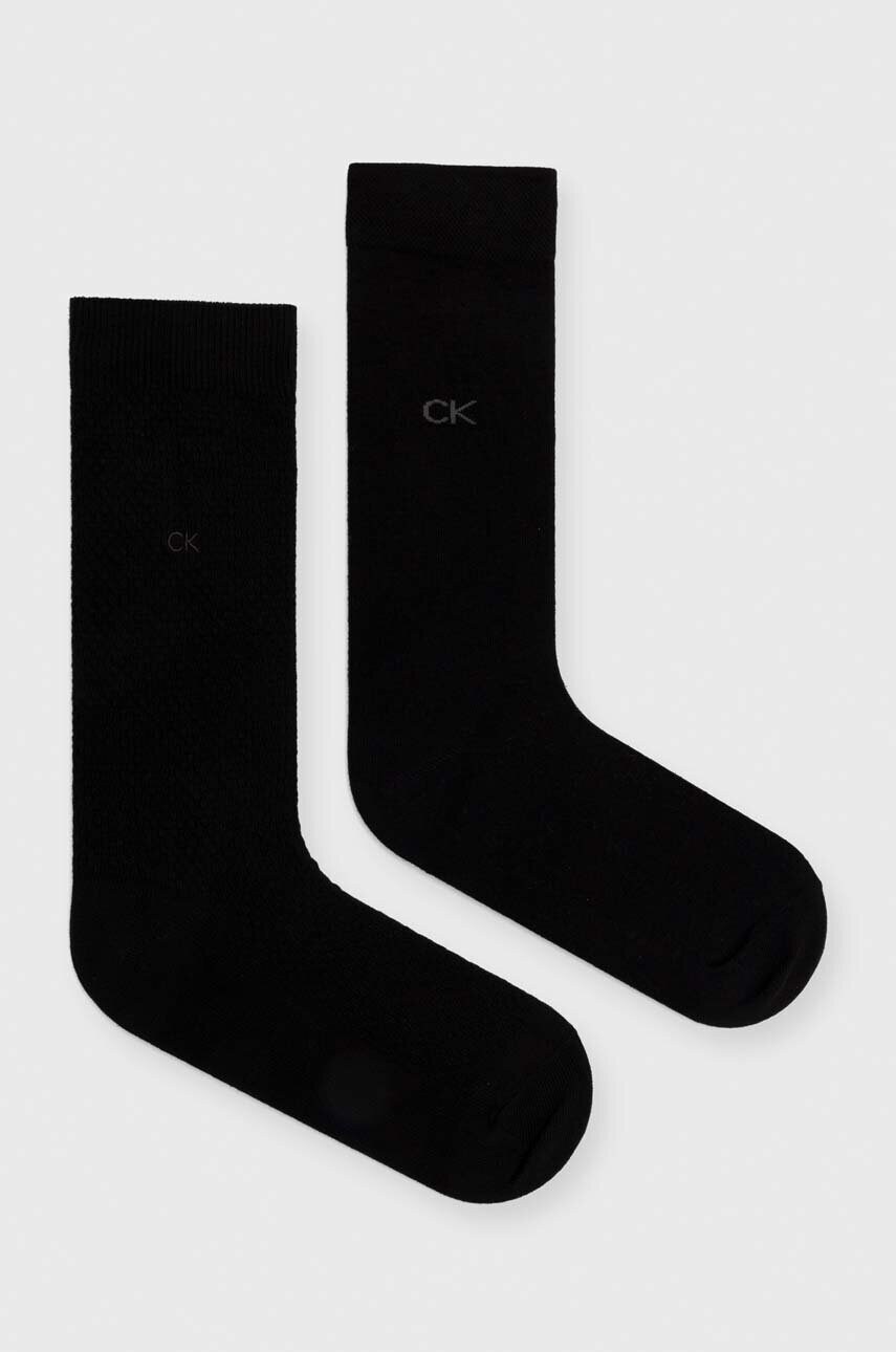 

Чорапи Calvin Klein (2 броя) в черно, Черен