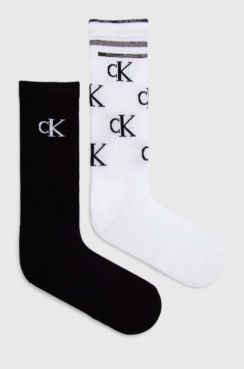 

Чорапи Calvin Klein Jeans (2 броя) в бяло, Бял