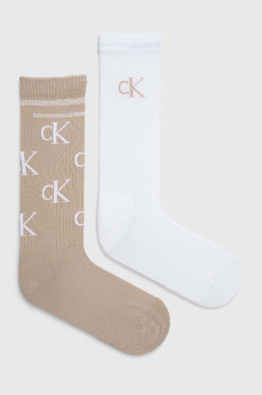 

Чорапи Calvin Klein Jeans (2 броя) в бежово, Бежов