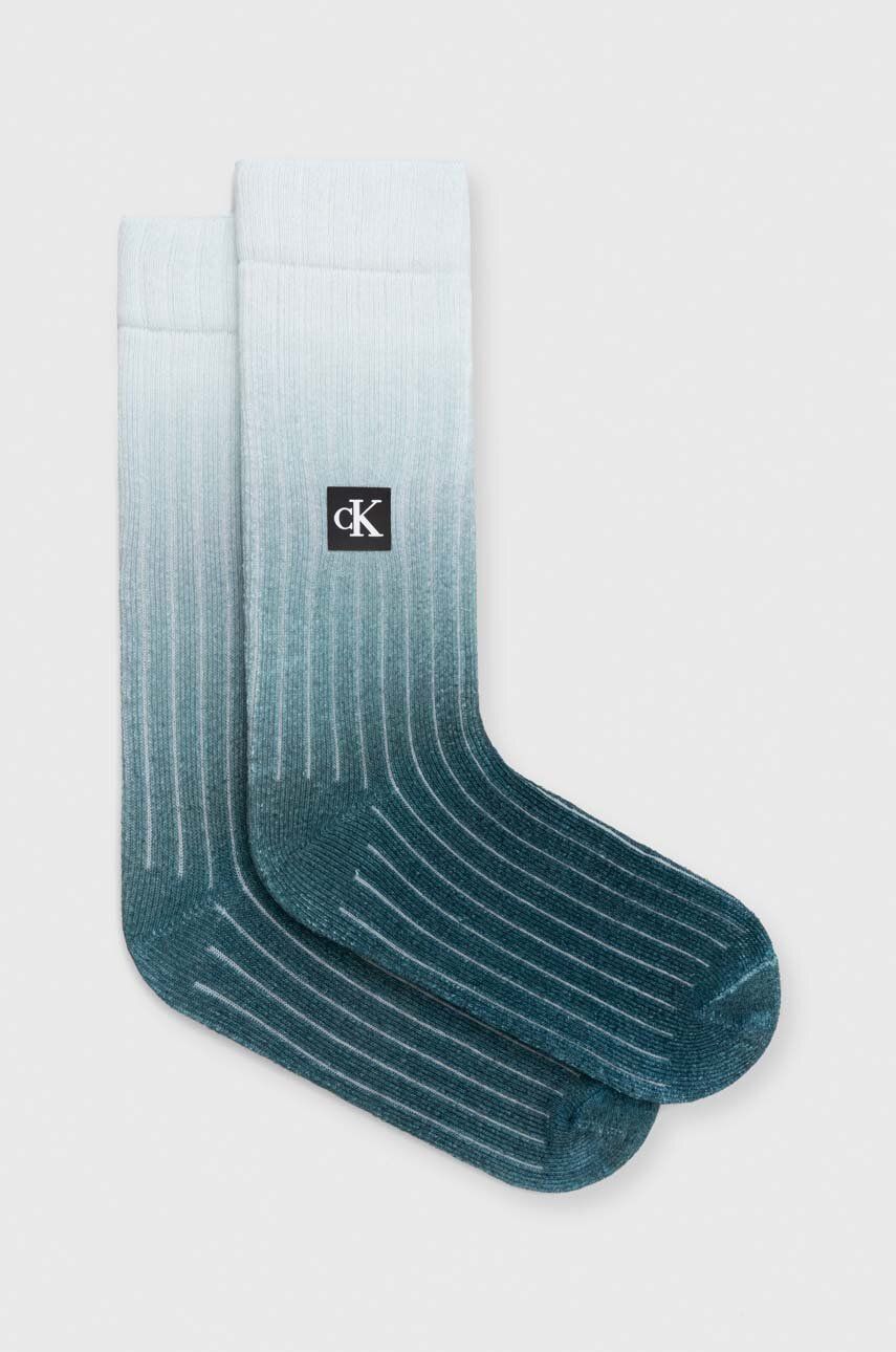 Ponožky Calvin Klein Jeans 2-pack pánské, zelená barva - zelená - 84 % Bavlna