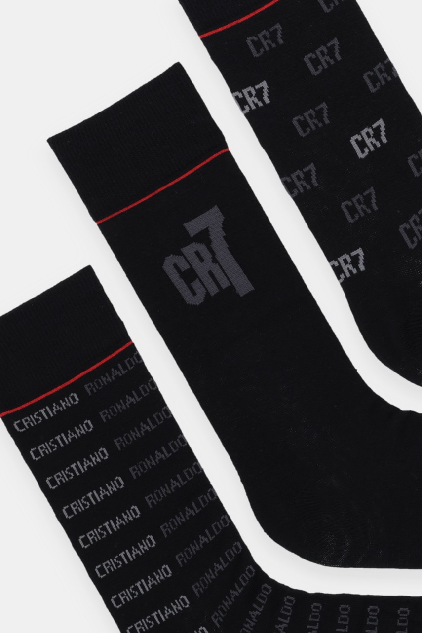 Κάλτσες CR7 Cristiano Ronaldo 3-pack χρώμα: μαύρο, 0 φωτογραφία