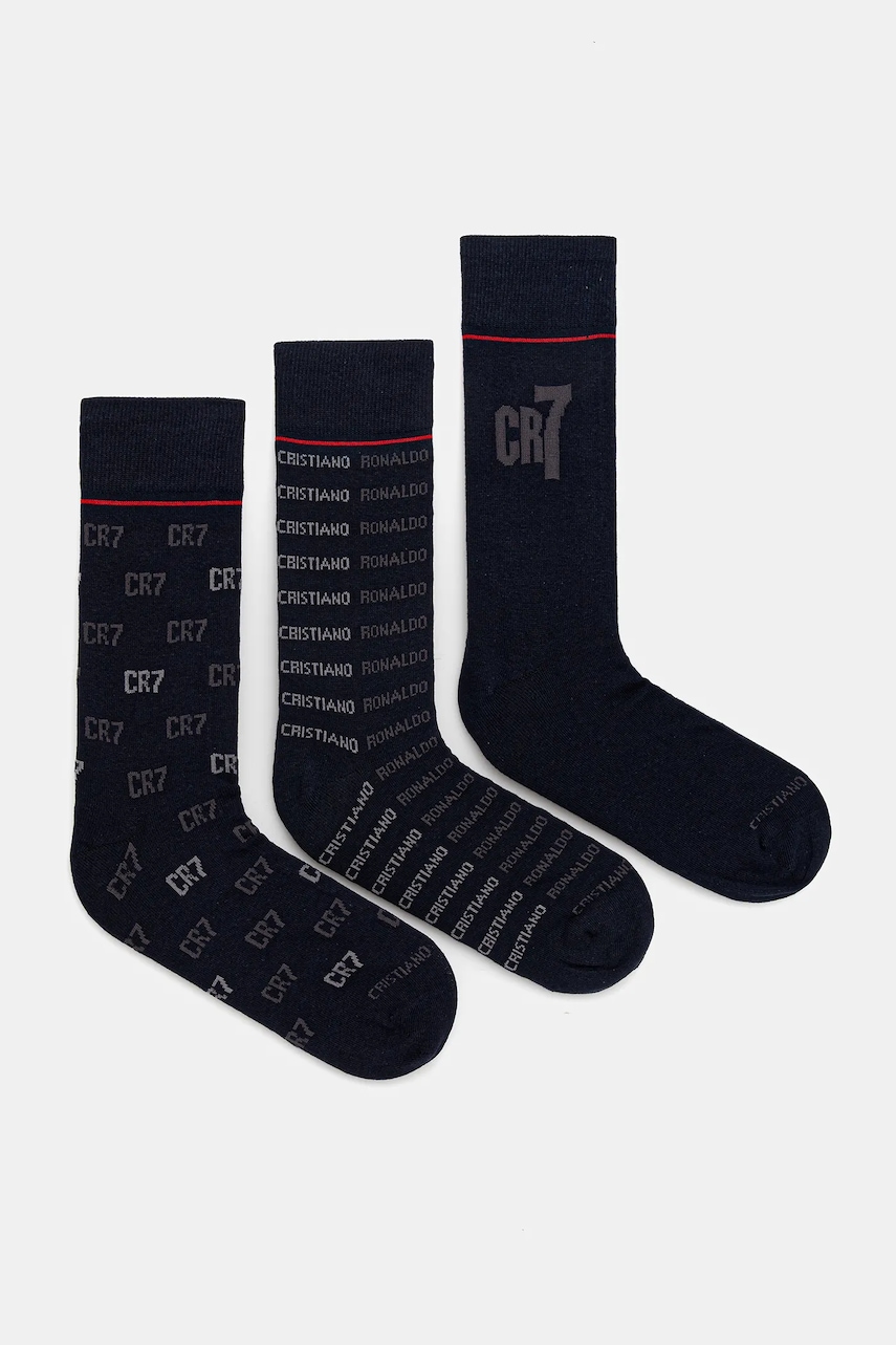 CR7 Cristiano Ronaldo sosete 3-pack culoarea bleumarin, 0