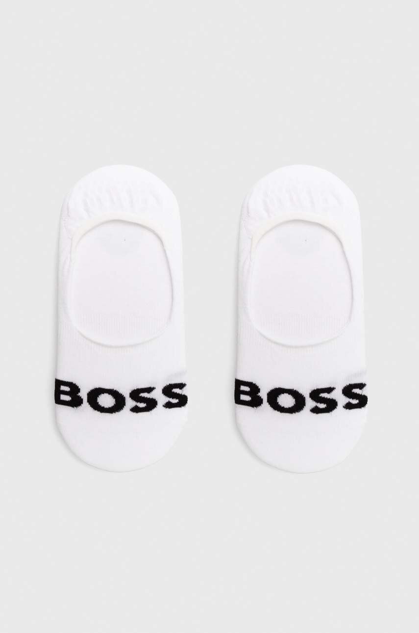 Levně Ponožky BOSS 2-pack pánské, bílá barva, 50477866