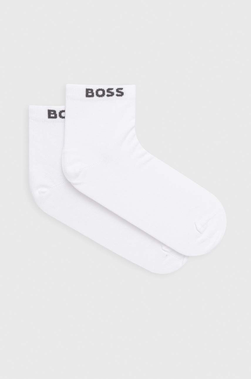 Levně Ponožky BOSS 2-pack pánské, bílá barva, 50491208