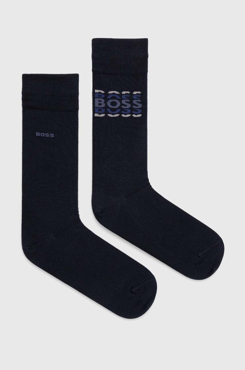 

Чорапи BOSS (2 броя) в тъмносиньо, Тъмносин