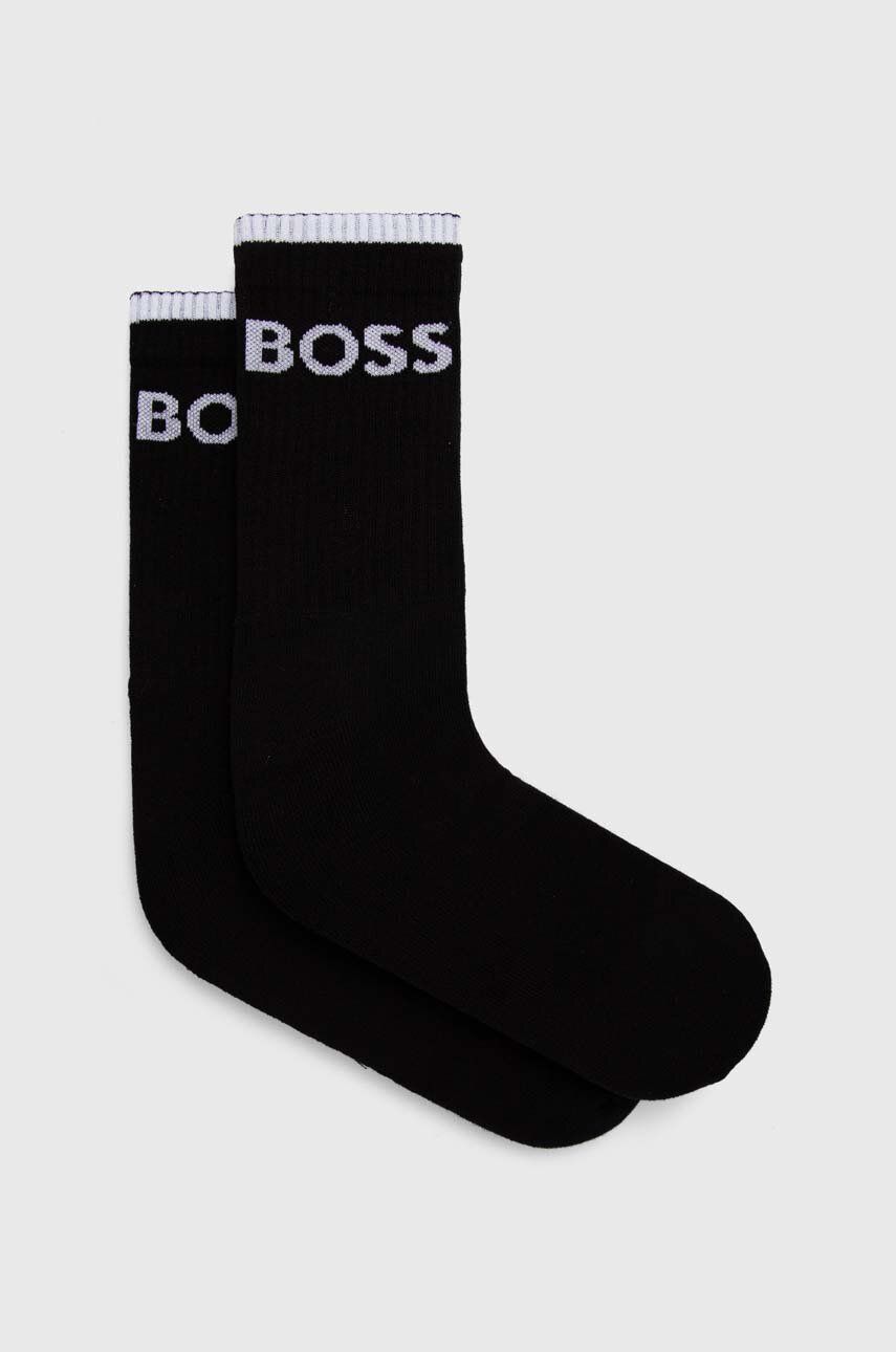 Ponožky BOSS 6-pack pánské, černá barva - černá -  72 % Bavlna