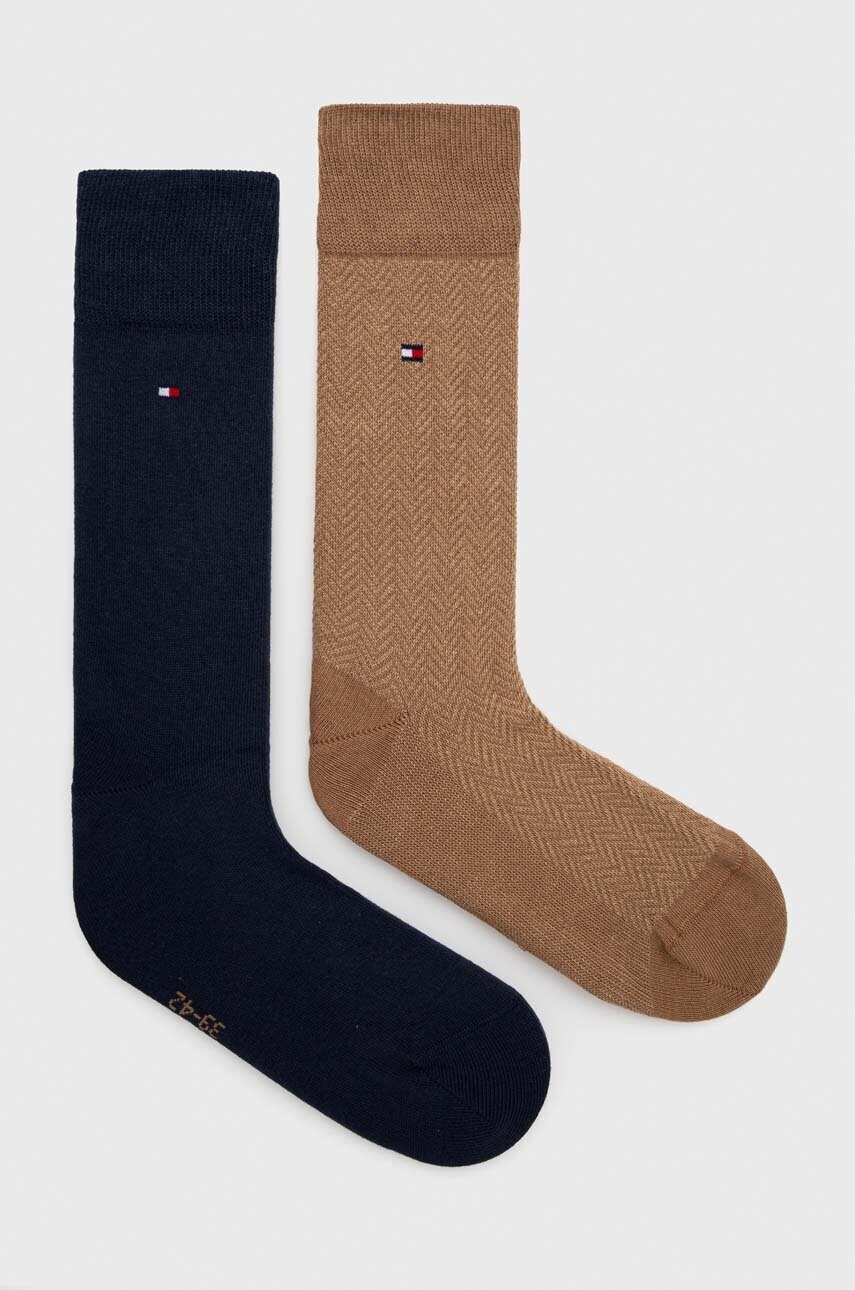 

Шкарпетки Tommy Hilfiger 2-pack чоловічі колір коричневий