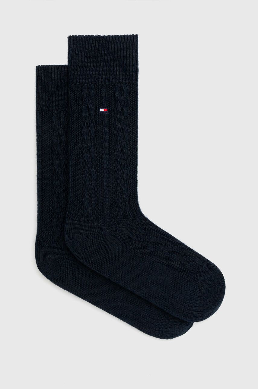 Levně Ponožky s příměsí vlny Tommy Hilfiger tmavomodrá barva