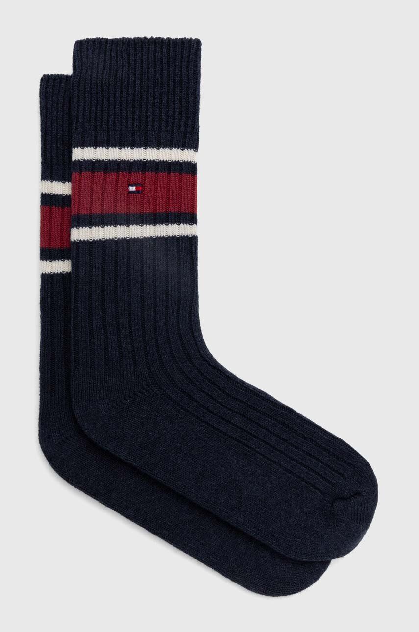 Vlněné ponožky Tommy Hilfiger tmavomodrá barva - námořnická modř - 65 % Vlna