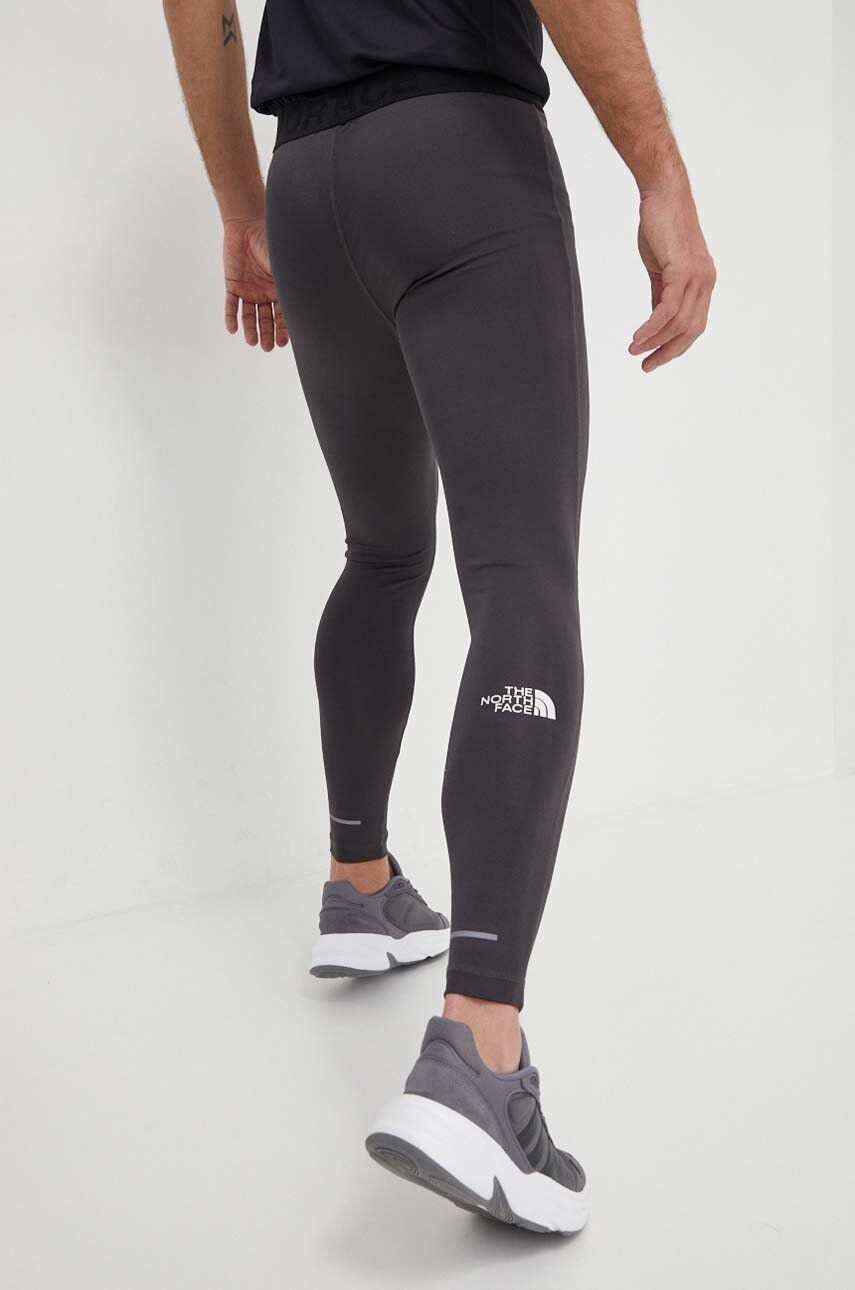 The North Face leggins sport barbati, culoarea gri, neted