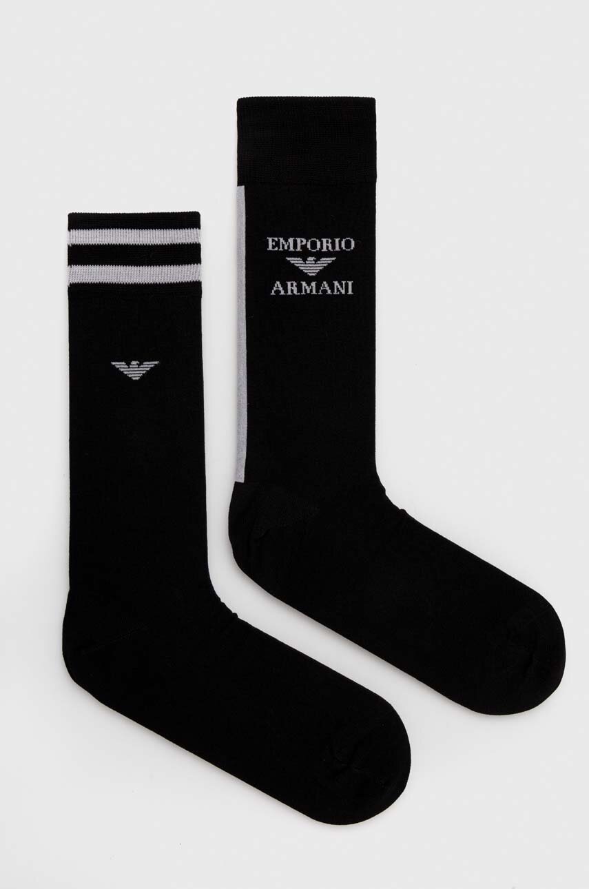 

Шкарпетки Emporio Armani Underwear 2-pack чоловічі колір чорний