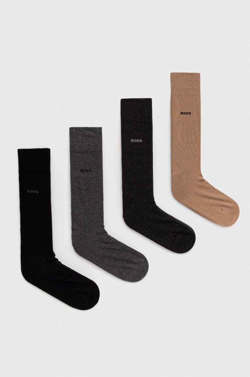 Ponožky BOSS 4-pack pánské - vícebarevná - 75 % Bavlna