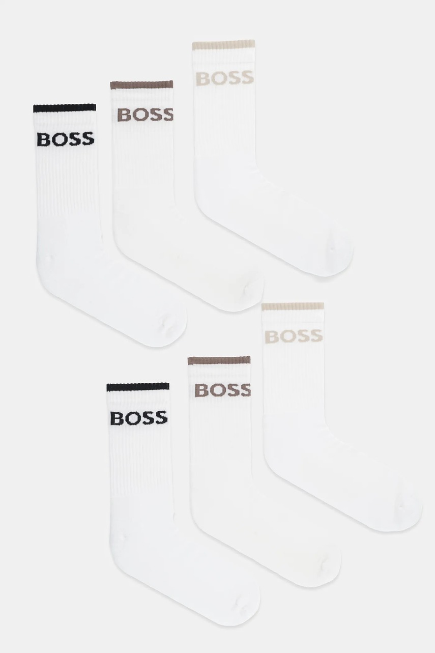 Levně Ponožky BOSS 6-pack pánské, černá barva, 50510168
