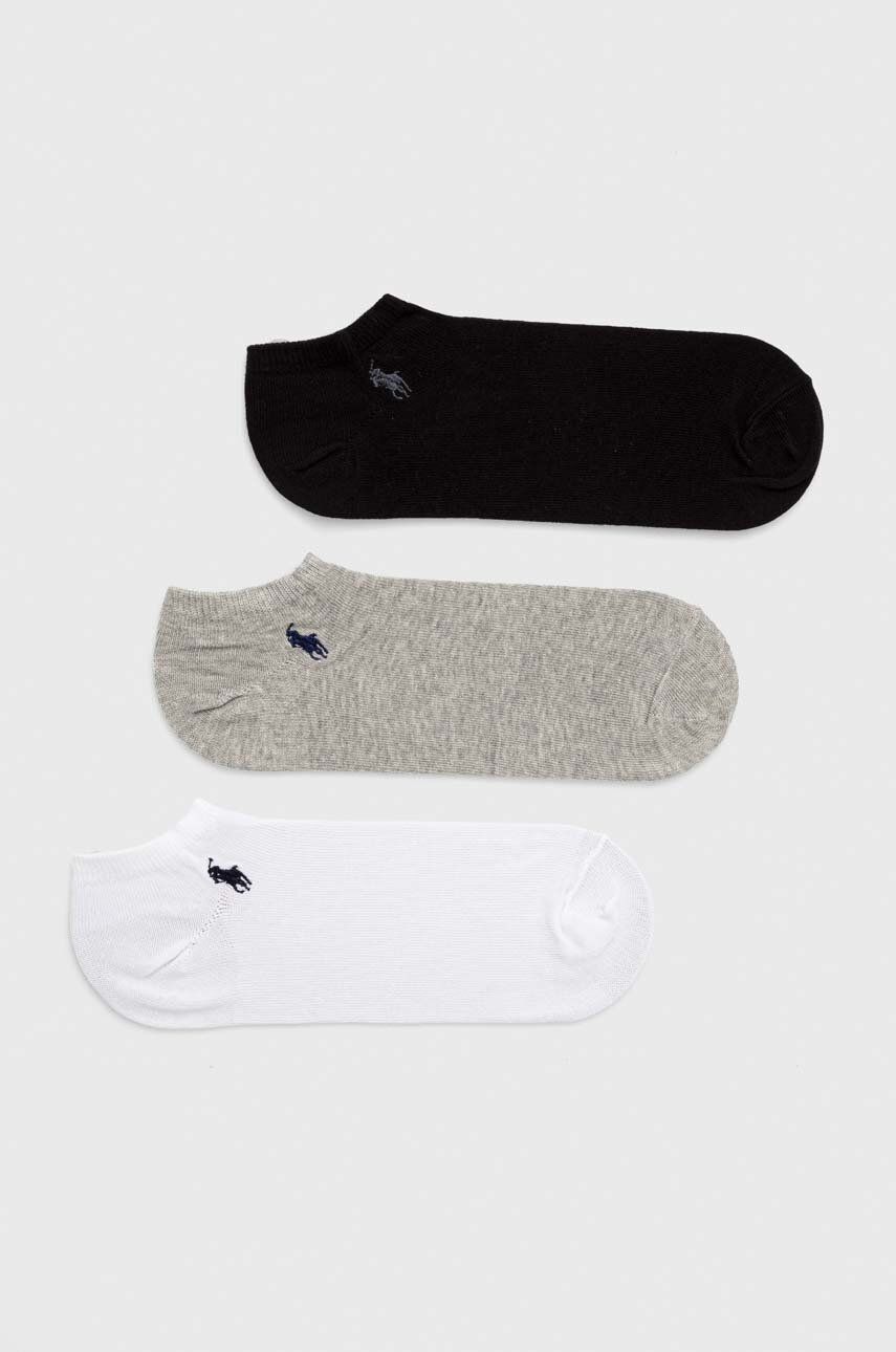 Ponožky Polo Ralph Lauren 3-pack pánské, černá barva, 449655213