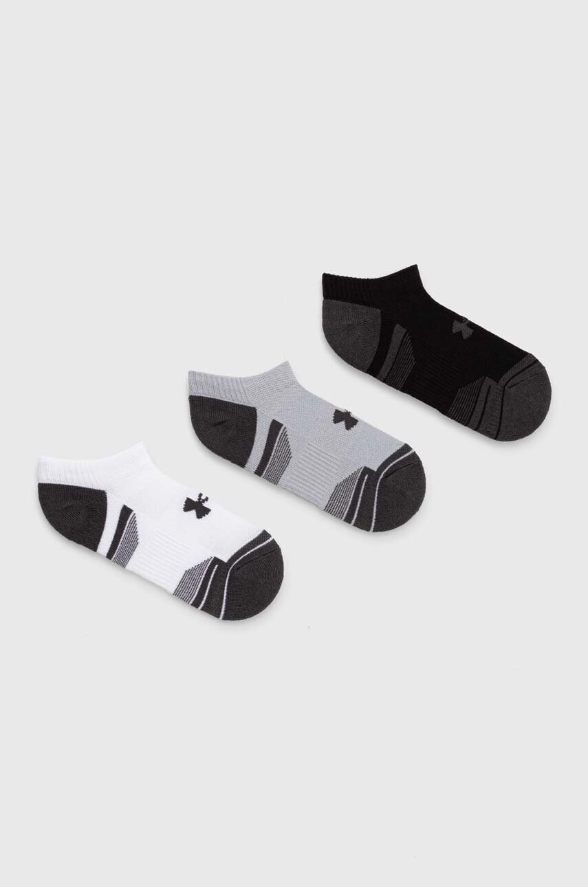 Levně Ponožky Under Armour 3-pack pánské, černá barva