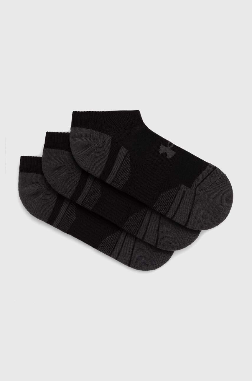 Levně Ponožky Under Armour 3-pack pánské, černá barva, 1379503