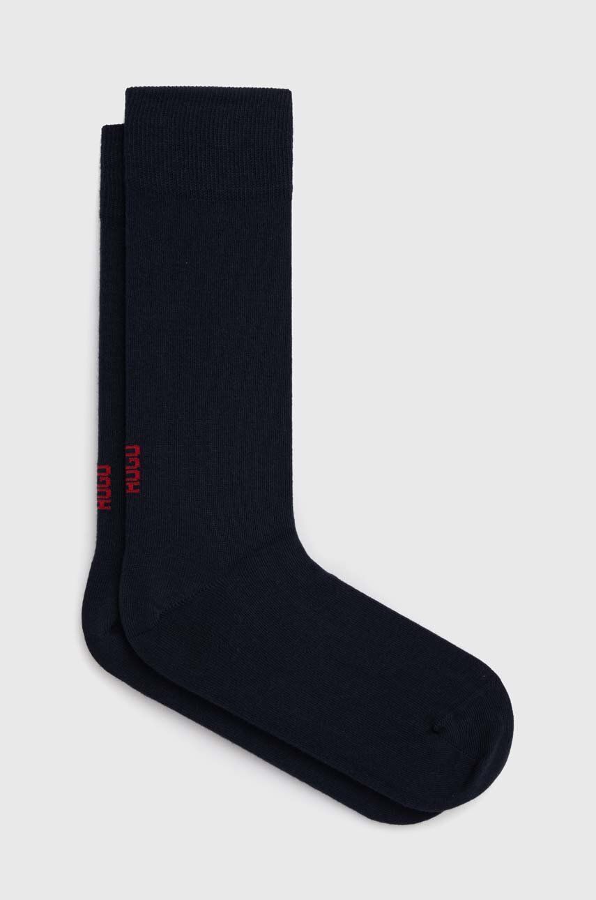 Ponožky HUGO 4-pack pánské, tmavomodrá barva - námořnická modř - 75 % Bavlna