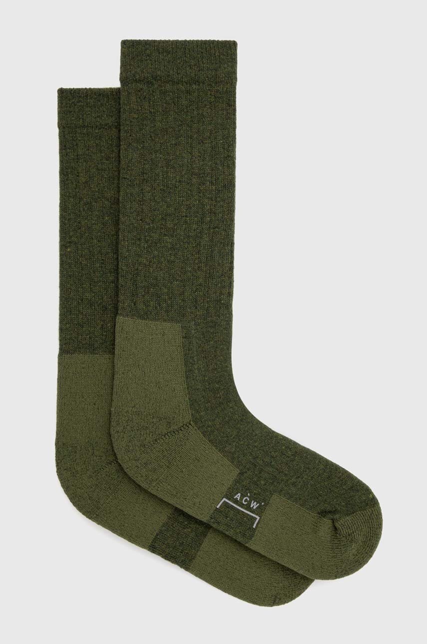 A-COLD-WALL* șosete LONG ARMY SOCK bărbați, culoarea verde ACWMSK036