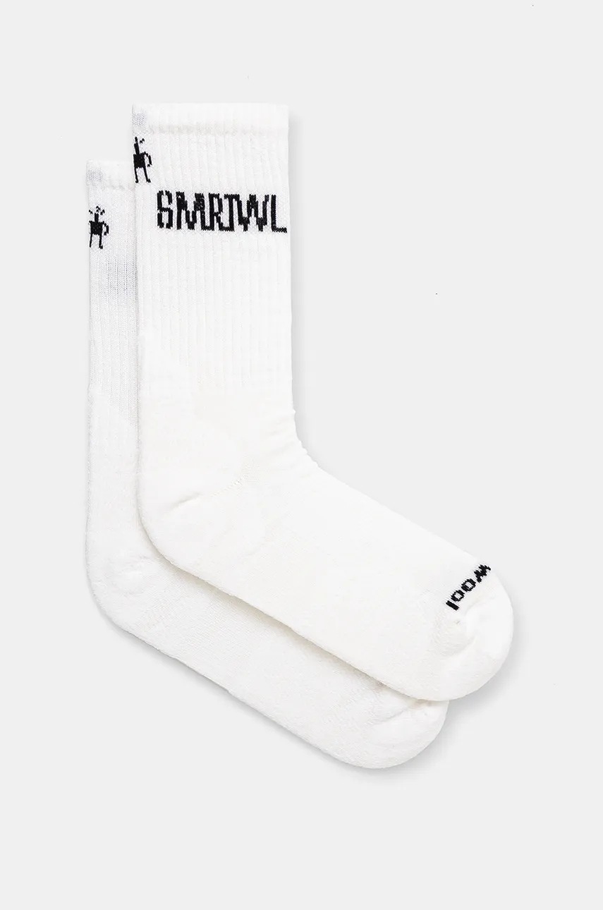 

Чорапи Smartwool Athletic SMRTWL Logo, Бял